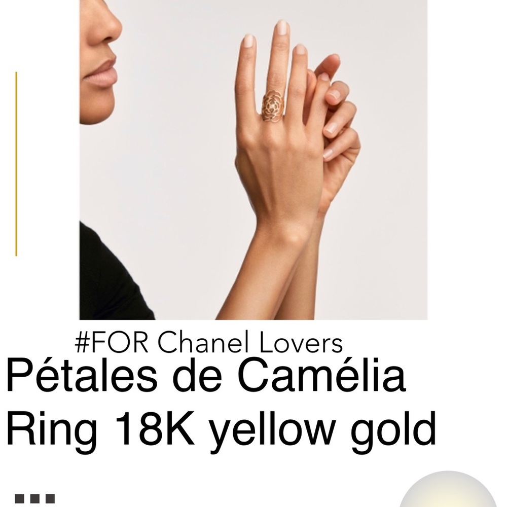Authentic Chanel Pétales de Camélia Ring